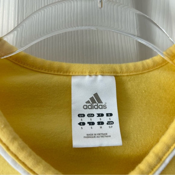 Yellow Adidas V-Neck Shirt - Picture 8 of 8